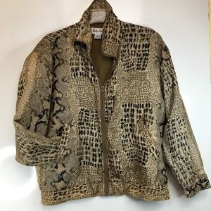 Lady Bear Vintage 100% Silk Windbreaker PM